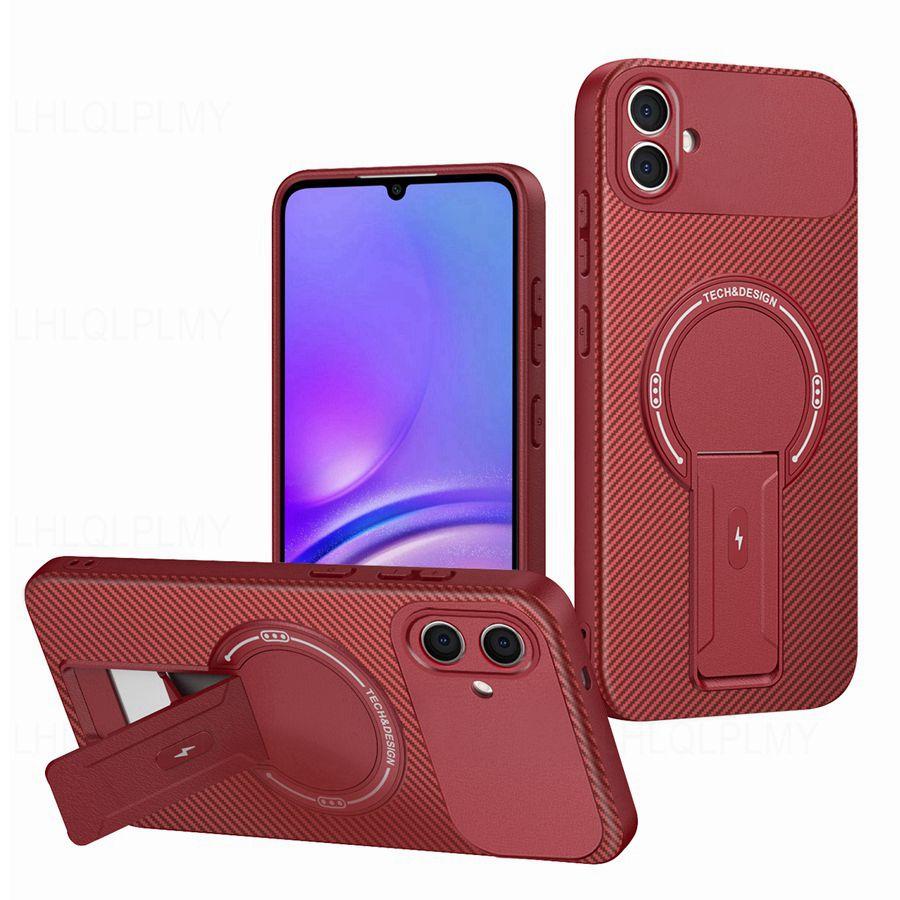 Luxury Magnetic Soft Protective Phone Case For Xiaomi Redmi Note 13 14 Pro Honor X9b 400 X9C Samsung Galaxy A16 5G A14 A15 A13 Carbon Fiber Back Cover