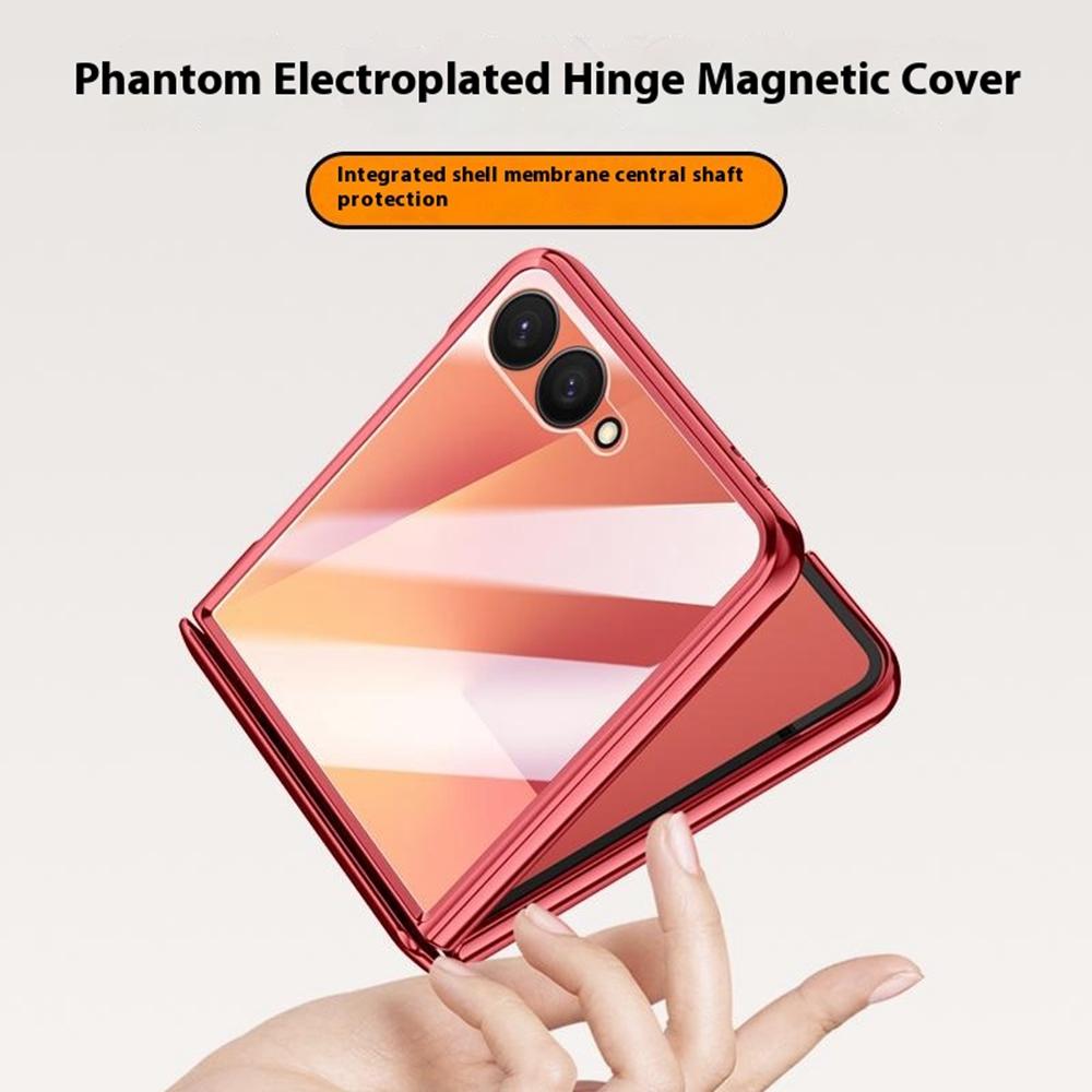 For Samsung Galaxy Z Flip7 5G Case PC+Acrylic Phone Cover with Rear Small Screen Protector Hinge Protection