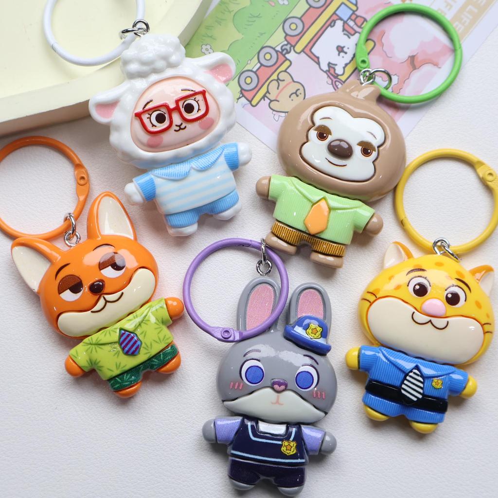 Crazy Animal Cartoon Resin Keychain Pendant for Bags and Backpacks - Couple Gift