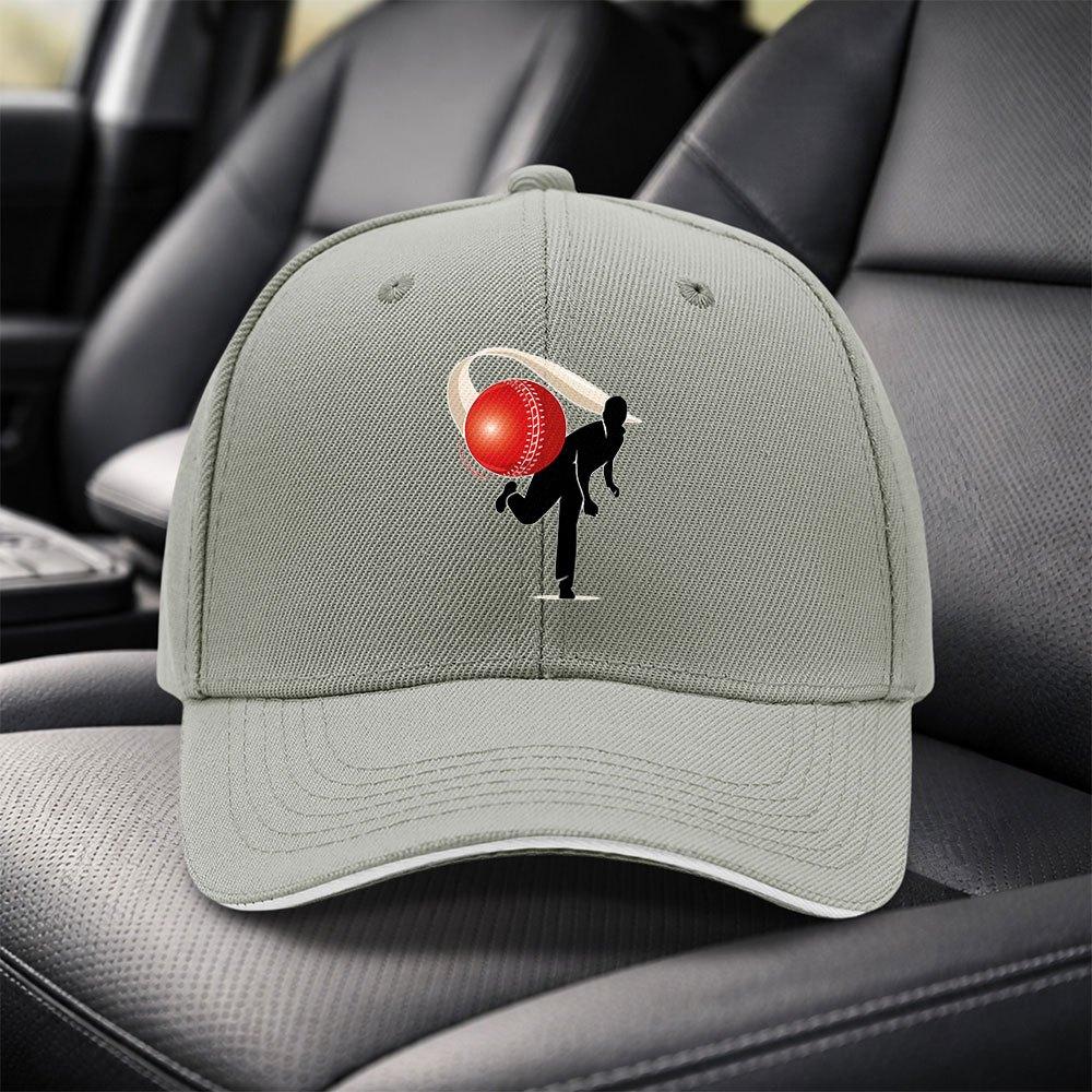 CricketThemed Adjustable Duckbill Cap  Black Unisex Cricket Pattern Cap for Unisex  Women Hand Washable