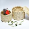 Woven Wheat Straw Storage Basket and Flower Basket