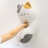 Cute Sitting Cat Plush Toy Bed Hugging Sleeping Three Flower Cat Throw Pillow Doll Long Pillow