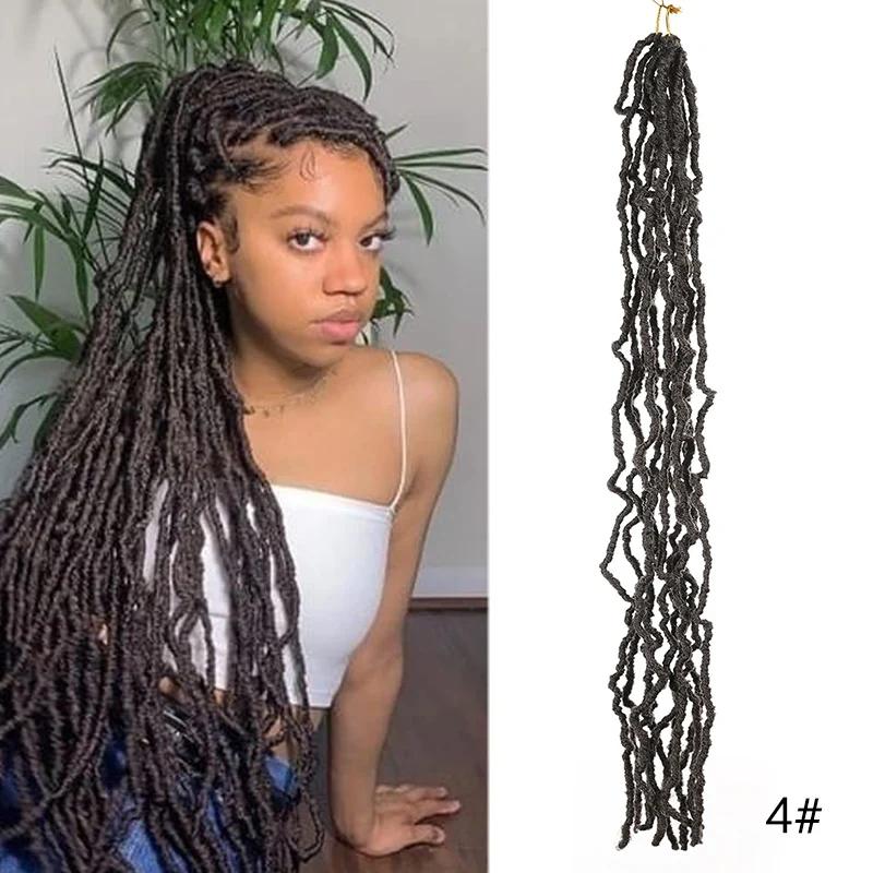 Kelebek Locs Tığ Örgüsü Saç 14 İnç Önceden Döngülenmiş Yıpranmış Locs Tığ Örgüleri