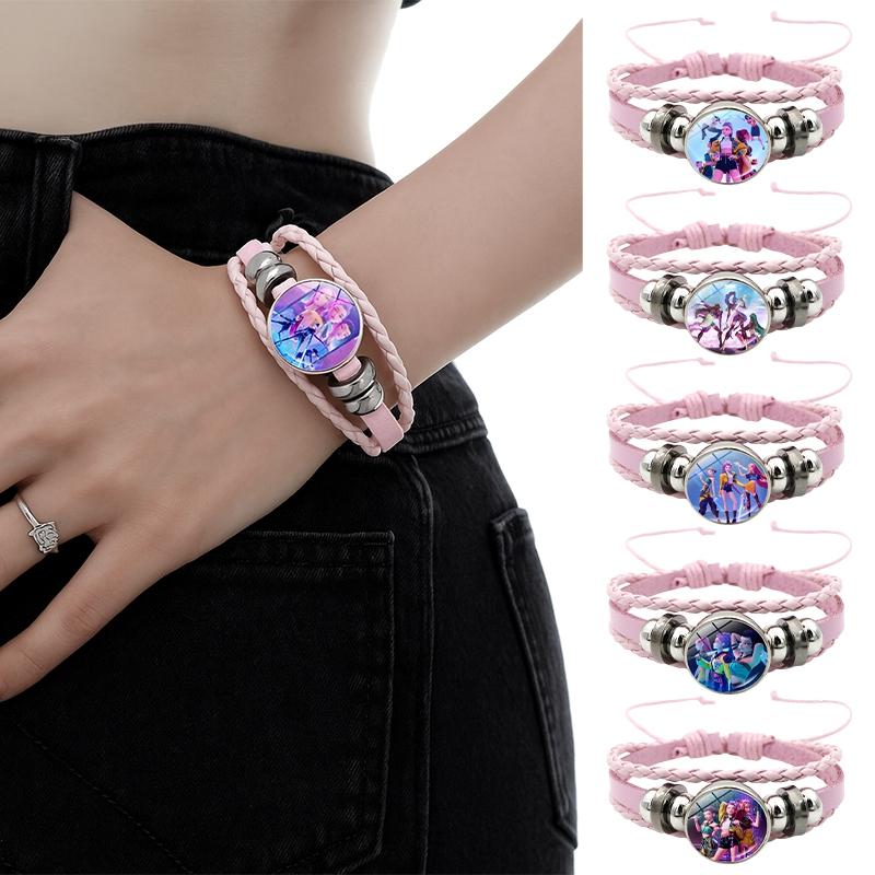 Anime Movie KPop Bracelet Rumi Mira Zoey Wristband Nacklace Kpop Cosplay Jewelry Accessories Party Gifts for Fans Kids
