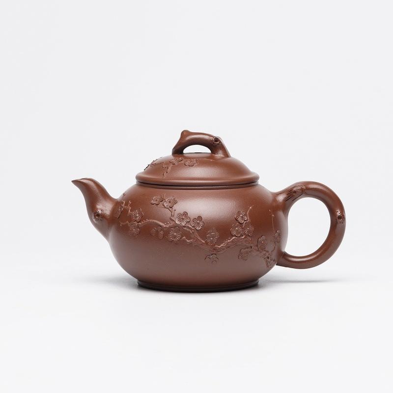 230ml Antique Yixing Purple Clay Teapots Handmade Plum Blossom Pot Raw Ore Purple Mud Kettle Zisha Tea Set Tea Services Gift