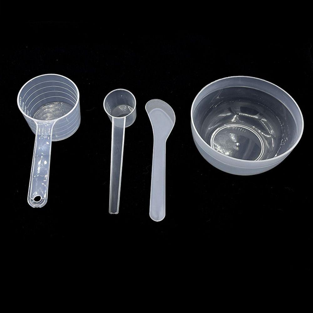 4Pcs/Set DIY Facial Mask Spatula Tool Plastic Face Mask Mixing Bowl Set Makeup Tools   Salon