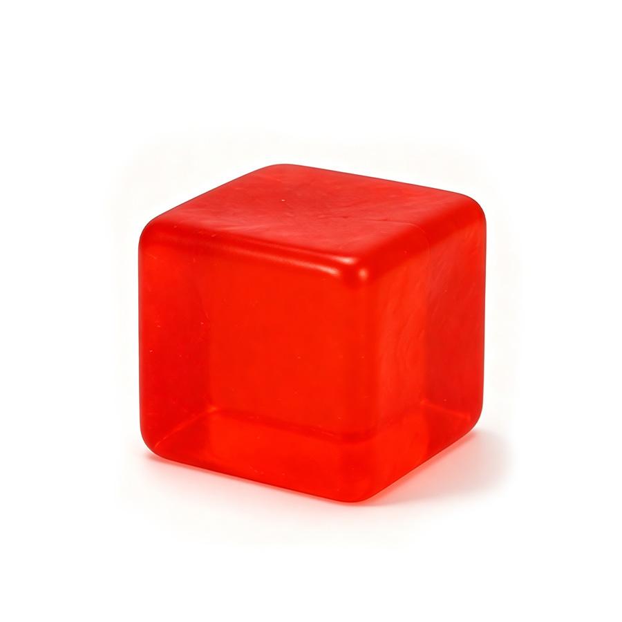Rode Transparante Jelly Kubus Squishy Speelgoed Zacht TPR Knijp Fidget Speelgoed Stressverlichting Mini Zak Decompressie Speelgoed red