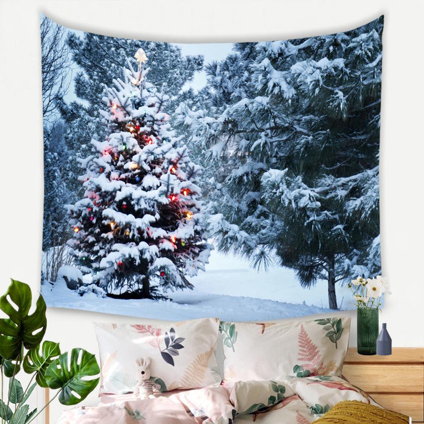 Christmas Tree Tapestry Full of Colorful Balls, Bedroom and Living Room Background Hanging Cloth
