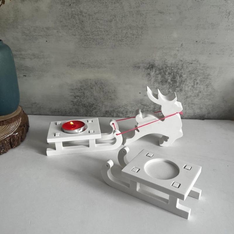 Stylish Handmade Soap and Candle Crafting Christmas Silicone Mould Flexible Home Decoration Supplies for Art Projects