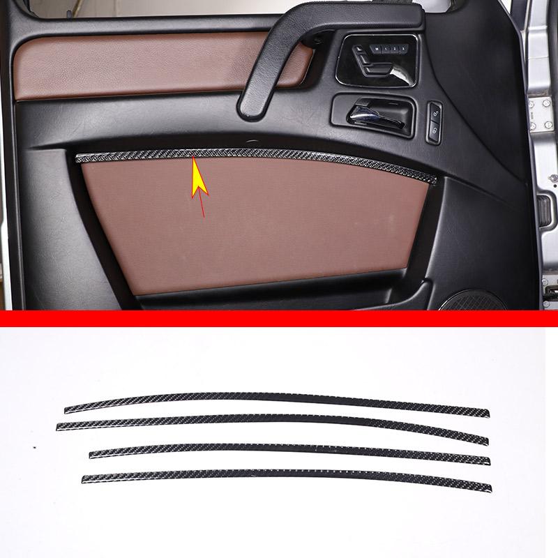 Soft carbon For Mercedes Benz G class W463 2013-18 Car Air Outlet Door Handle Trim sticker Inner & Outer Decoration Accessories