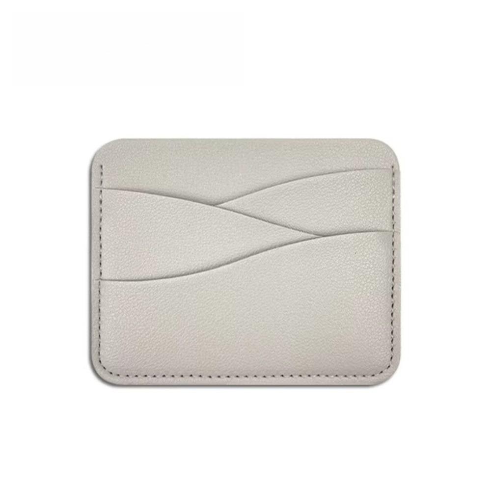 Multi-functional Credit Card Holder Solid Color Bank Card Case Mini Card Holder Student серый