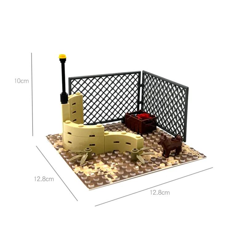 Building blocks desert military scene outpost command camp DIY assembling small particle building blocks MOC scene wholesale