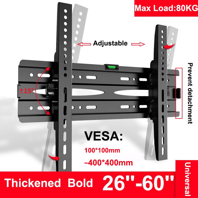 

Tilt TV Wall Bracket for 26 -60 LCD LED Unversal Bracket for TV TV Support Max Loading 80KG VESA 400x400mm