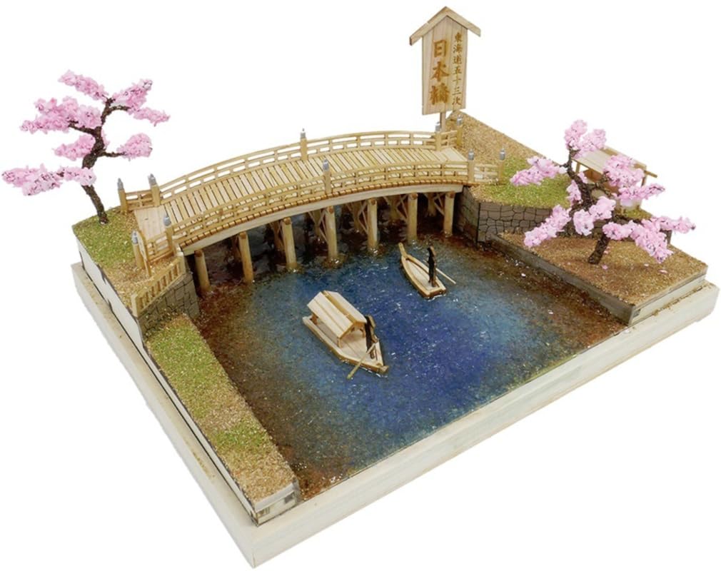 Woody Joe Stations of the Wooden Model Assembly Kit Fifty-three Tokaido Nihonbashi, (Diorama)