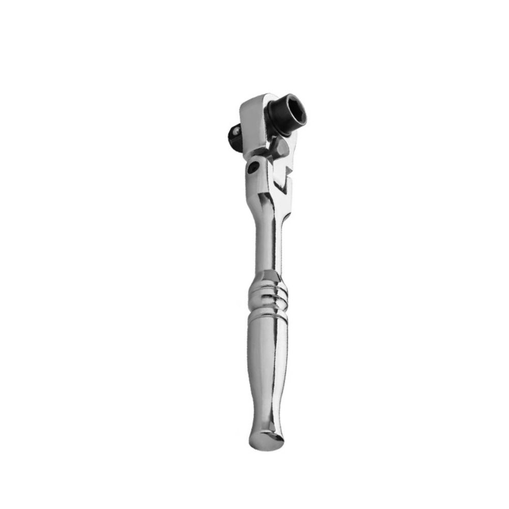 Round Handle 2 In 1 Ratchet Wrench 1/4 Inch Quick Spanner Tool Lightweight Mini Wrench  DIY