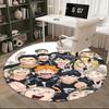 1pc Haikyuu!! Anime Round Carpet  Office Chair Mat, NonSlip Rug for Home Decor, Seasonal Gift, Suitable for Office
