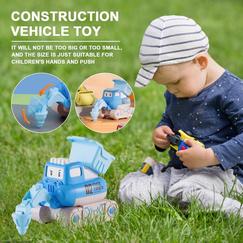 Mini Excavator Funny Construction Car Toys Educational Kids Toys Creative Excavator Toy For Christmas Party Gift Aged 3