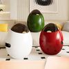 Egg Shape Trash Bin Dual Bucket Design Thickened for Home Living Room Bedroom Luxury Minimalist Waste Basket