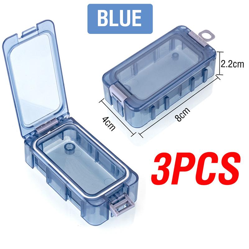 3Pcs Fishing Glow-In-The-Dark Toolbox Mini Splice Storage Box Plastic Accessories Storage Box Hard Bait Container Carp