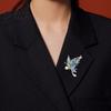 Sparkling Butterfly Brooch Faux Crystal Imitation Pearl Inlay Alloy Shape