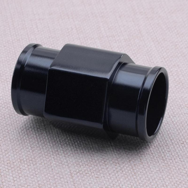 34mm Black Car Water Temp Temperature Joint Pipe Sensor Gauge Radiator Hose Adapter With Clamps