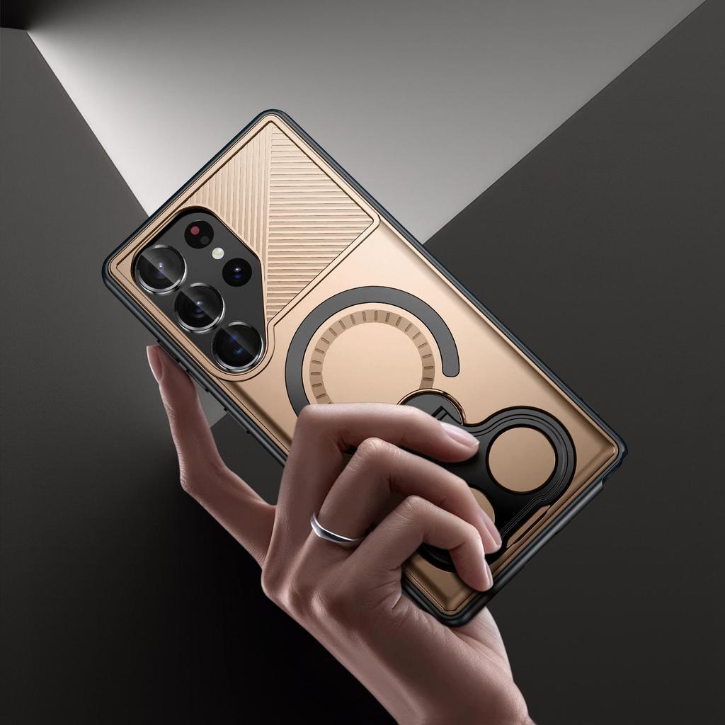 Samsung S25 Ultra Dual Ring Stand Magnetic Drop-Proof Case for S24 PLUS A16/A26