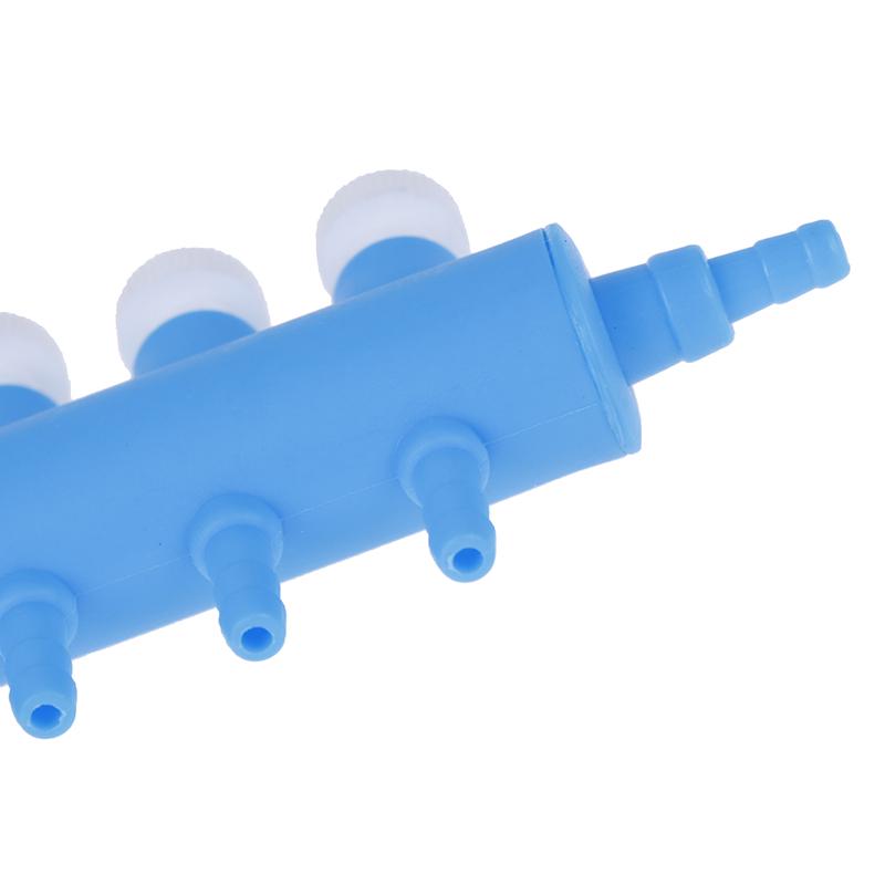 1 Pc Aquarium Fish Tank 5 Holes Air Pump Plastic Water Tube  Control Valve