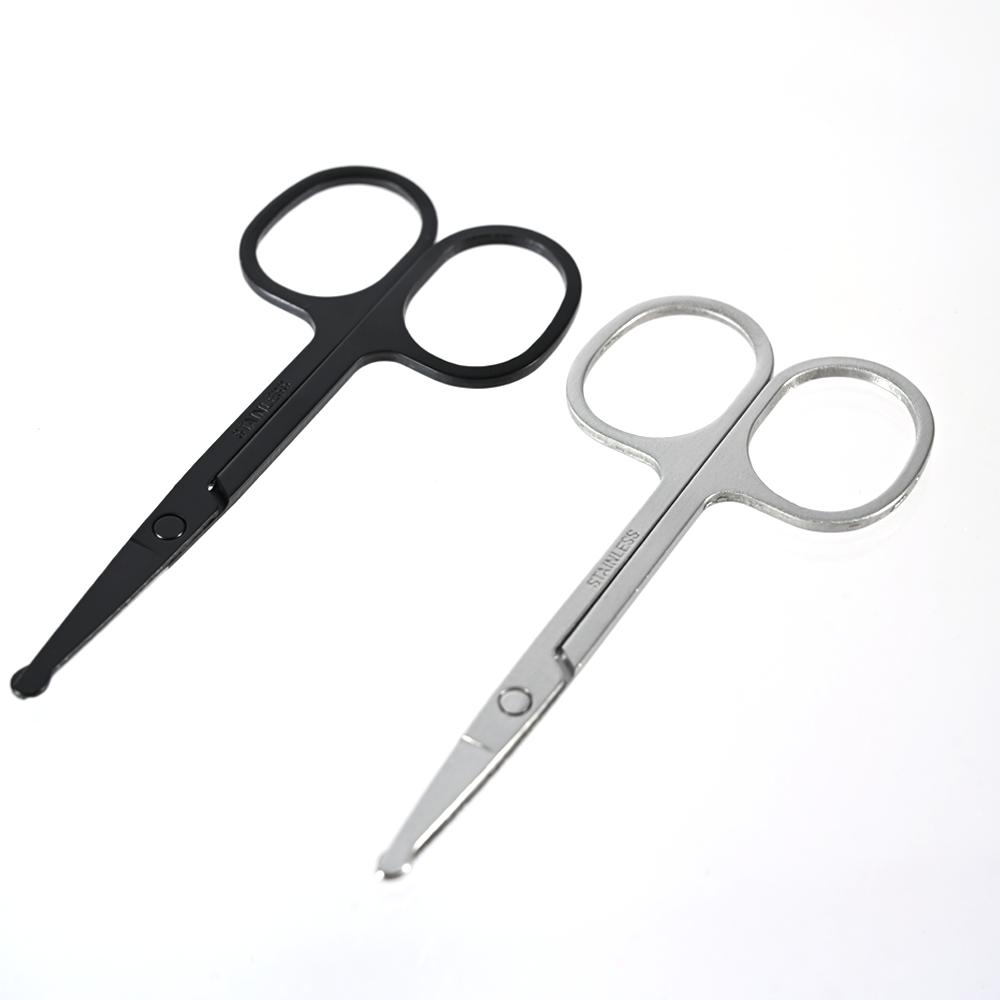 Small Scissors Scissors Scissors For New 1Pc 3.5" Stainless Steel Mini Portable Curved Mustache Nose Ear Hair Remover Trimmer