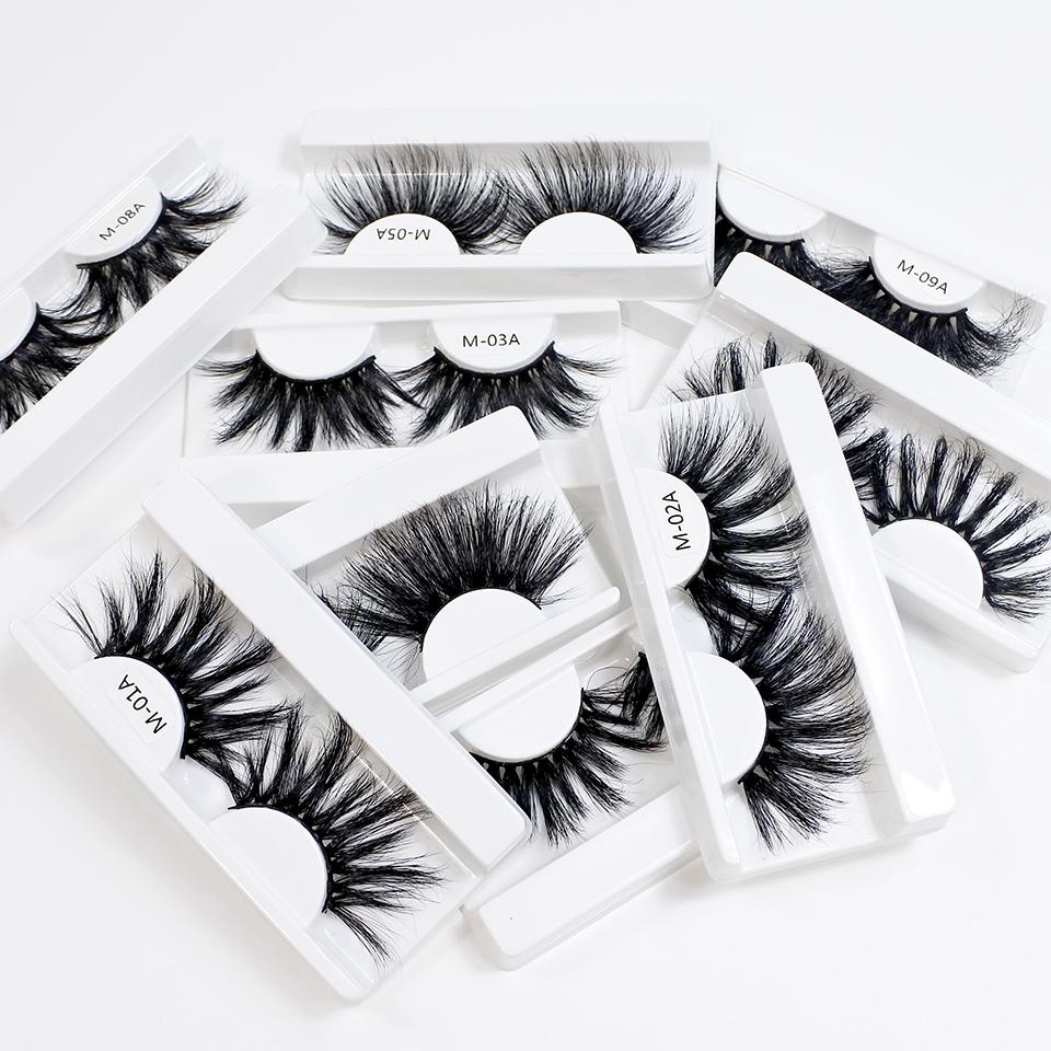RED SIREN 30mm Long Mink Eyelashes Dramatic 100% Mink Full Strip Lashes Makeup Lashes Bulk Wholesale