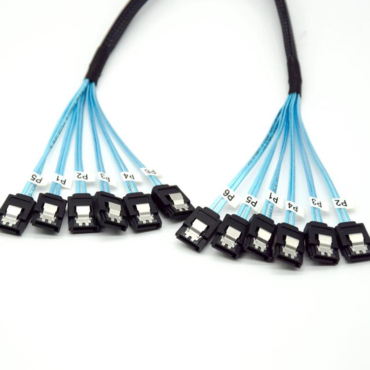 

In Stock: 6-Pack SATA 3.0 7P High-Speed SSD Data Cables for Motherboard Connection (12G) 0.5 meter чёрный