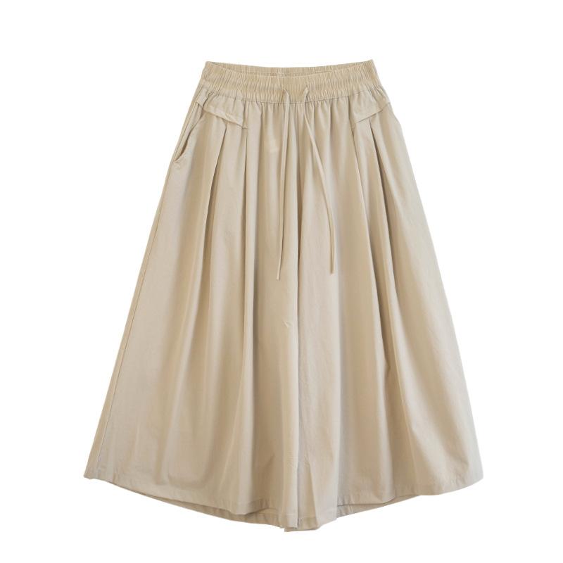 Summer Thin Large Size Women's Casual Straight Wide Leg Pants Culottes