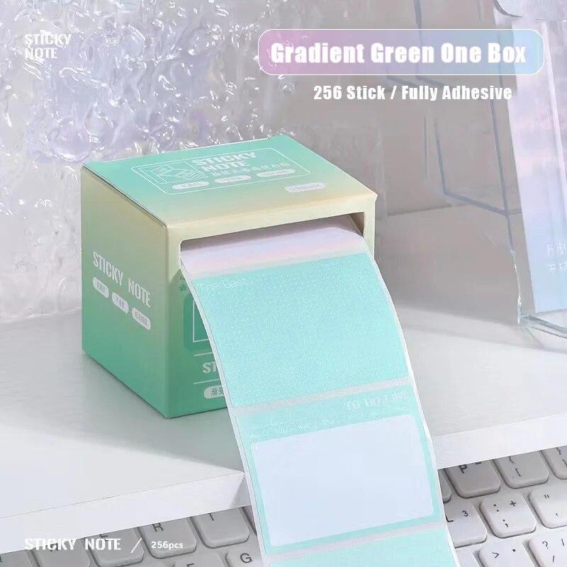

256 шт./Коробка Выдвижные липкие заметки Полностью клейкие Отрывные наклейки-стикеры Идеально подходят для офиса, учебы и дома
