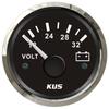 KUS Car Truck Boat 52mm 8-16V Display Voltmeters Pointer Voltage Gauges Marine 18-32V Volt Meters with Yellow or Red Backlight