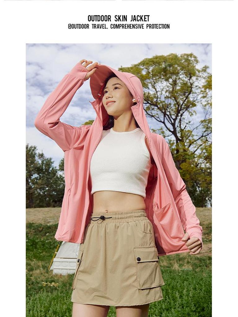 UPF50+ Ice Silk Quick-Dry Sun Protection Jacket - Breathable, Trendy, Thin Outdoor Summer Coat for Couples