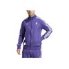 adidas Originals Real Madrid Football Sports Casual Comfortable Classic Striped Retro Stand Collar Jacket Men Jacket Purple JF2582