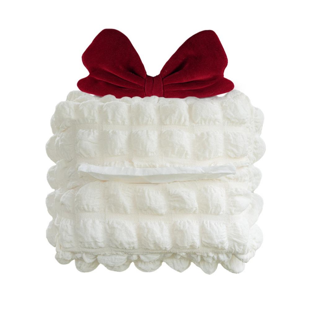 Hanging Type Flower Car Tissue Box Puff Grid Paper Organizer Storage Bag  Headrest Armrest