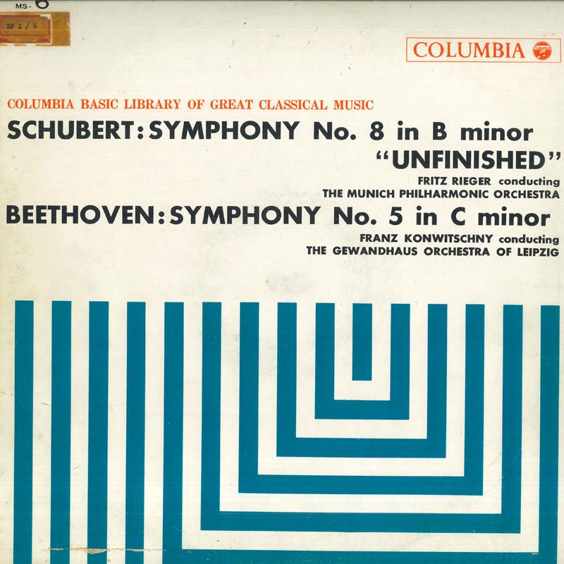 

LP Record - Schubert: Symphony No. 8 (Unfinishe MS6 COLUMBIA Japan Classical Used