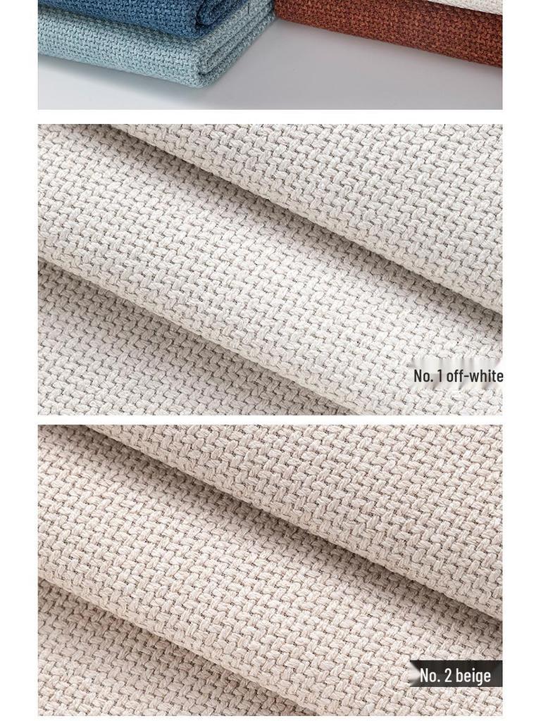 Silná lněná bavlněná hrubá tkanina na polštáře na pohovku, sedáky a měkké výplně v jednobarevném provedení