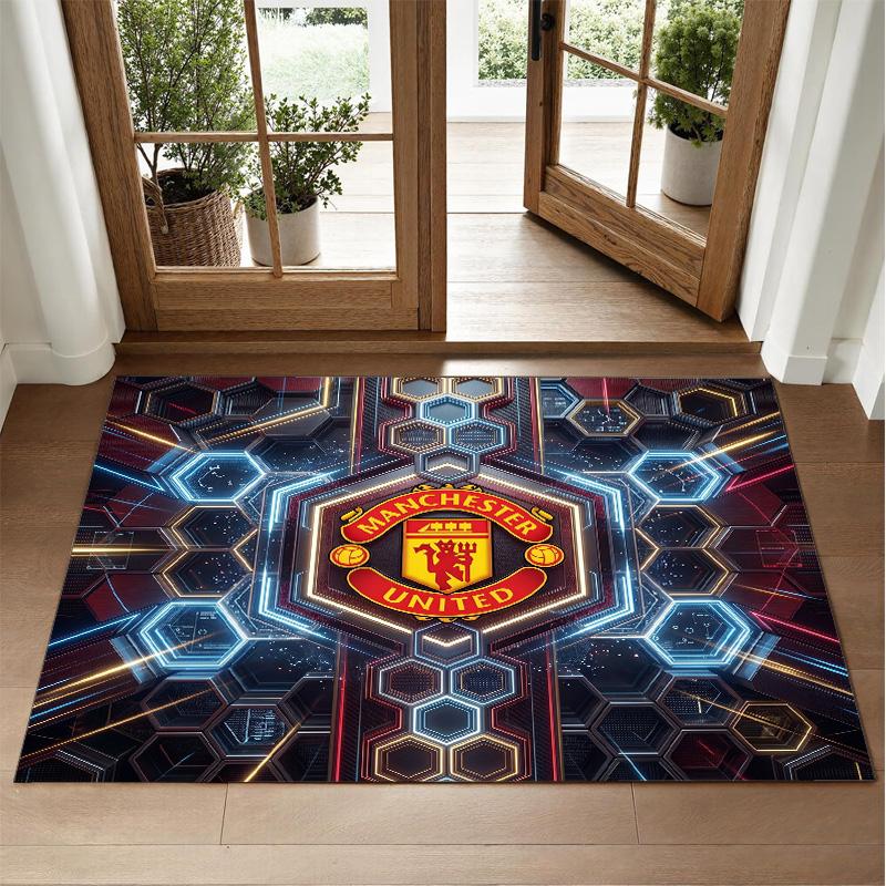 Manchester United Design Kristall Samt Teppich Weiche Dekorative Matte für Schlafzimmer Eingang