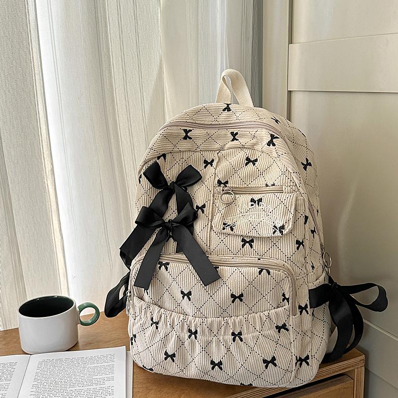 Student Schoolbag Women's Bow Large Capacity Backpack Laptop Backpack