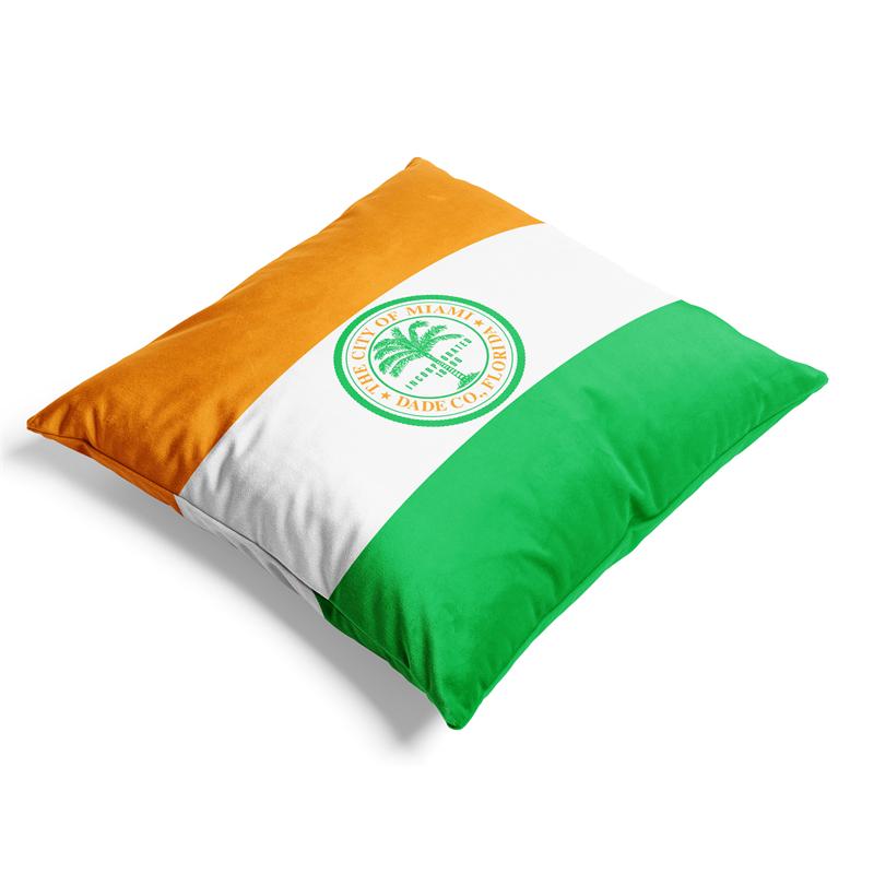 Aertemisi 18'' X 18'' Miami Florida Square Throw Pillow Cushion Covers Cases Pillowcases For Sofa 45Cm X 45Cm