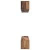 Wall Mounted TV Cabinet Set 5 pcs Reclaimed Wood Effect Particleboard