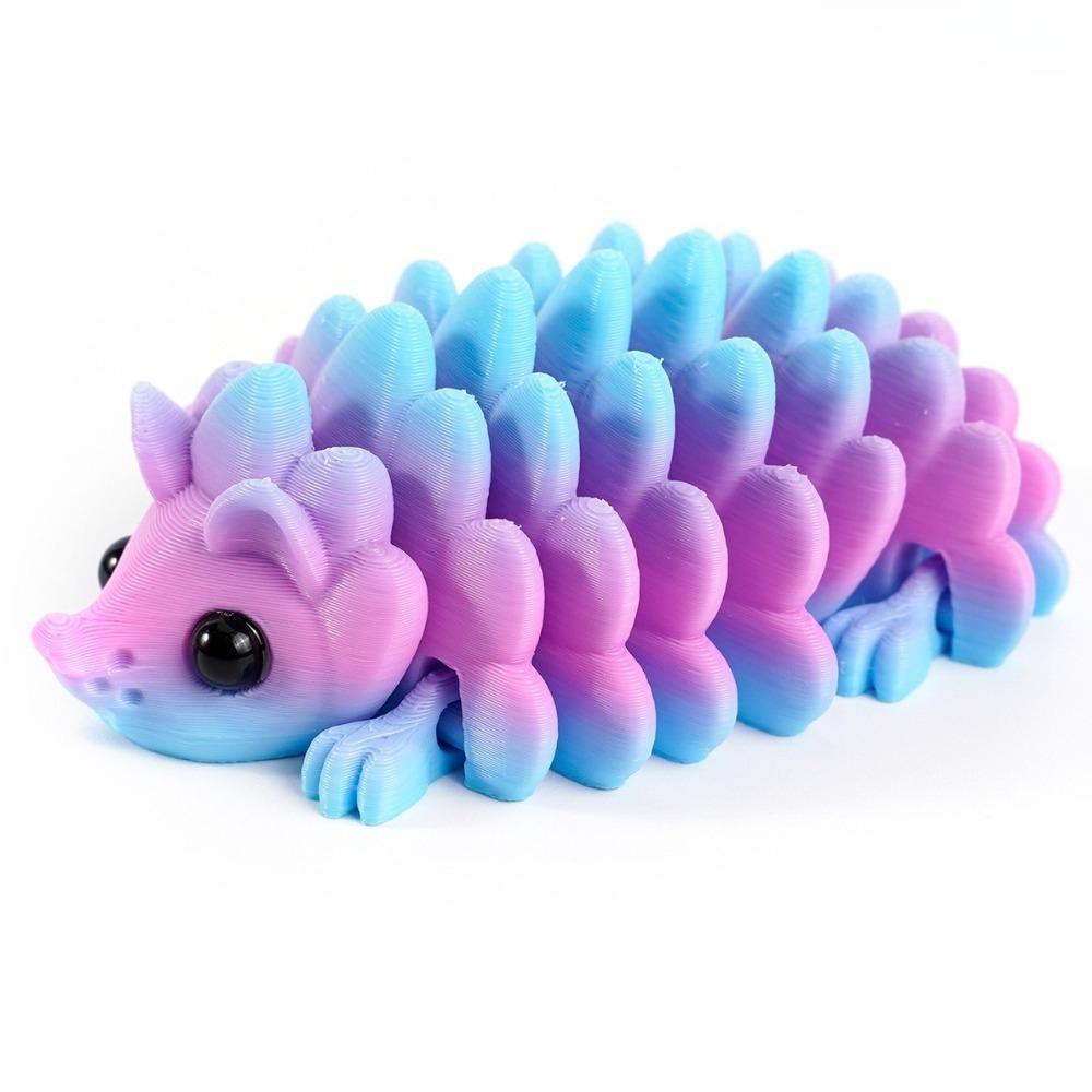 3D Printed Hedgehog Pine Cone Toy Articulated Cute Figurine for Desk Decoration Collectible Miniature Model Trending Gift
