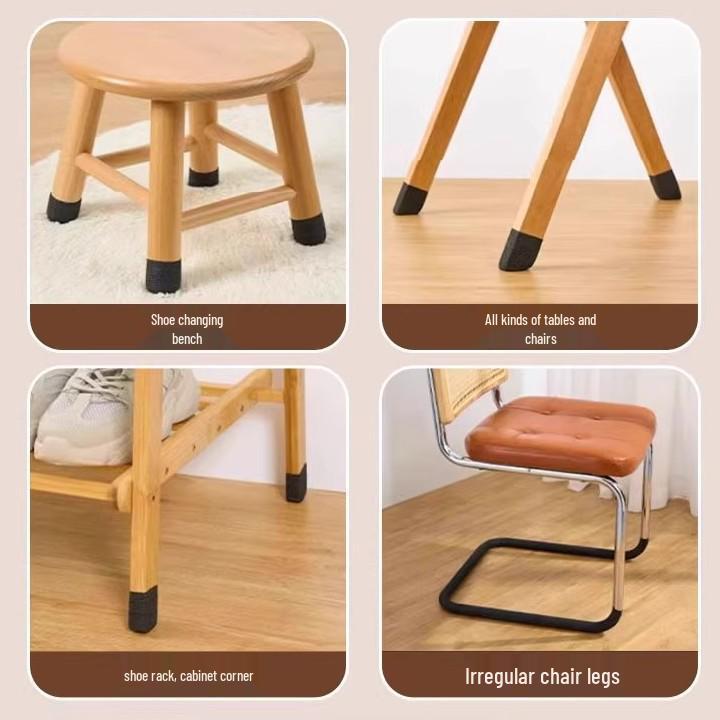 Non-Slip Silent Chair & Table Leg Protectors - Universal Furniture Foot Covers, Wear-Resistant and Anti-Scratch