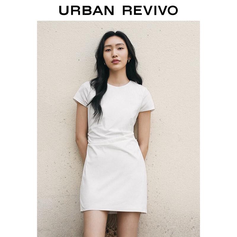 UR 2025 Damen Plissiertes Kurzarmkleid UWG750123