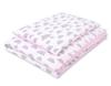 Double-sided 2-piece Cotton Baby Bedding Set - Gray/pink Clouds