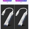 4 Ports USB 3.0 HUB TYPE-C Multi High Data Transmission Car Adapter For Toyota TRD Fortuner Chr Verso Prius Hiace Yaris Trd Corolla
