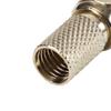 10 Pcs Metal Twist On Rg6 F Type Coaxial Cable Connector Plugs For Tv Satellite