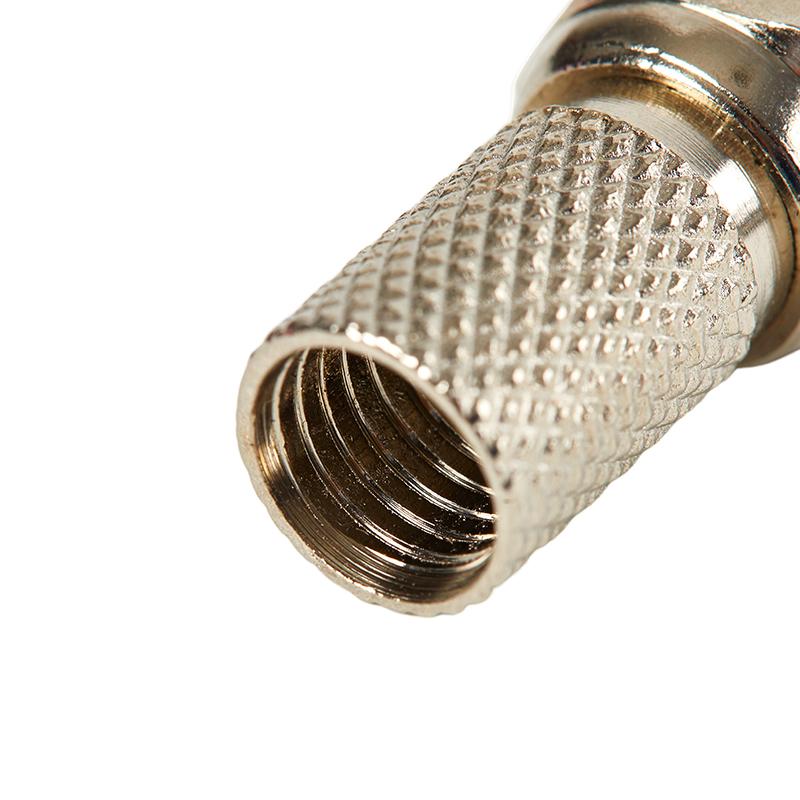 10 Pcs Metal Twist On Rg6 F Type Coaxial Cable Connector Plugs For Tv Satellite