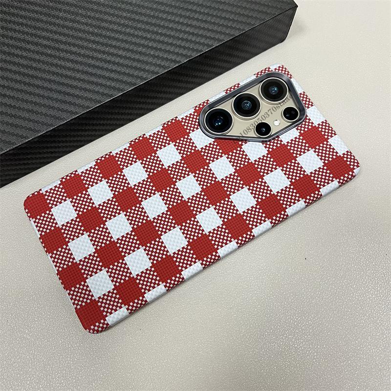 Luxury Carbon Fiber Wireless Charging Magsafe Case for Samsung Galaxy S25 S23 S24 S22Ultra Plus Alloy Lens Protection Hard Cover